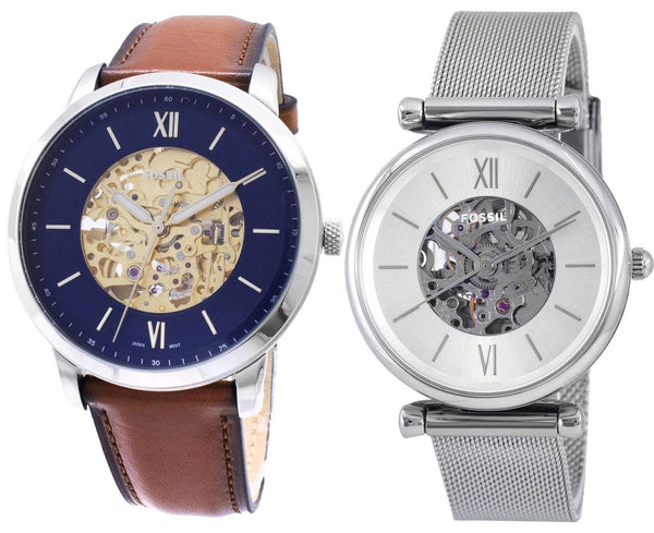 Fossil Analog Automatic Men's And Women's Watch Combo Set - ME3160 - ME3176