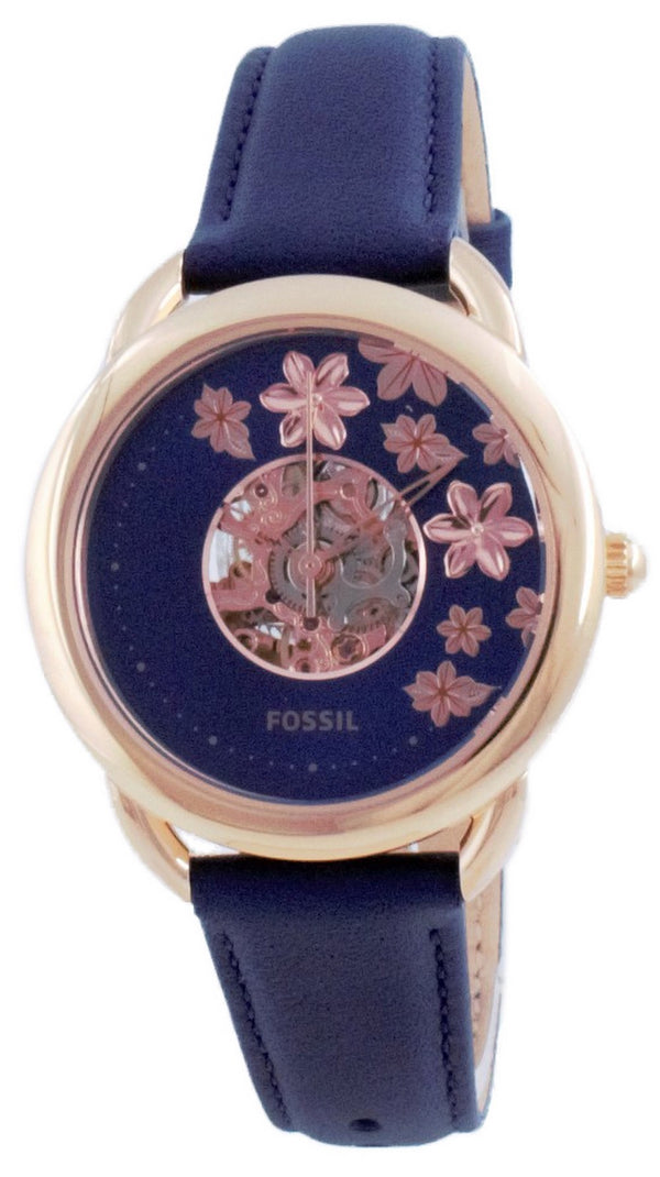Fossil Tailor Me Semi Skeleton Leather Automatic ME3186 Women's Watch