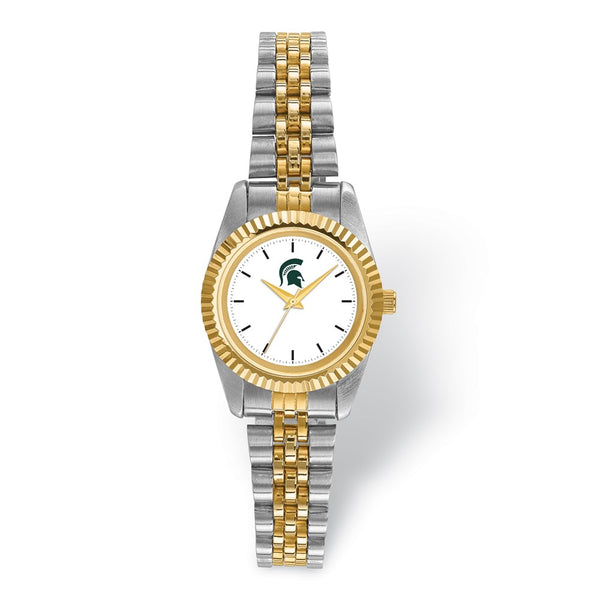 LogoArt Michigan State University Pro Two-tone Ladies Watch