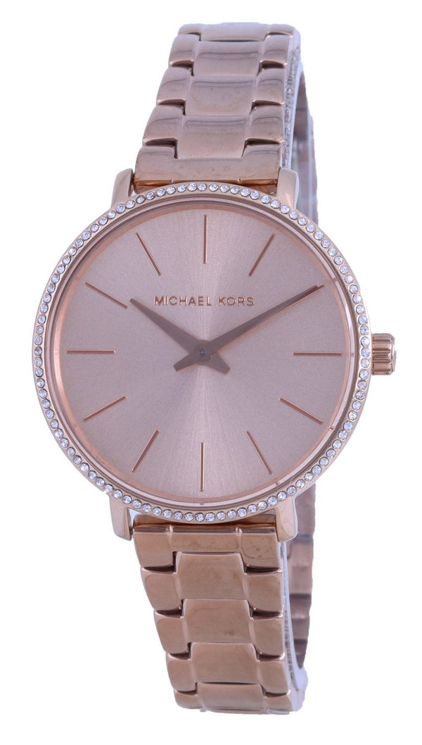 Michael Kors Pyper Rose Gold Tone Dial Quartz MK1040 With Gift Set Women's Watch
