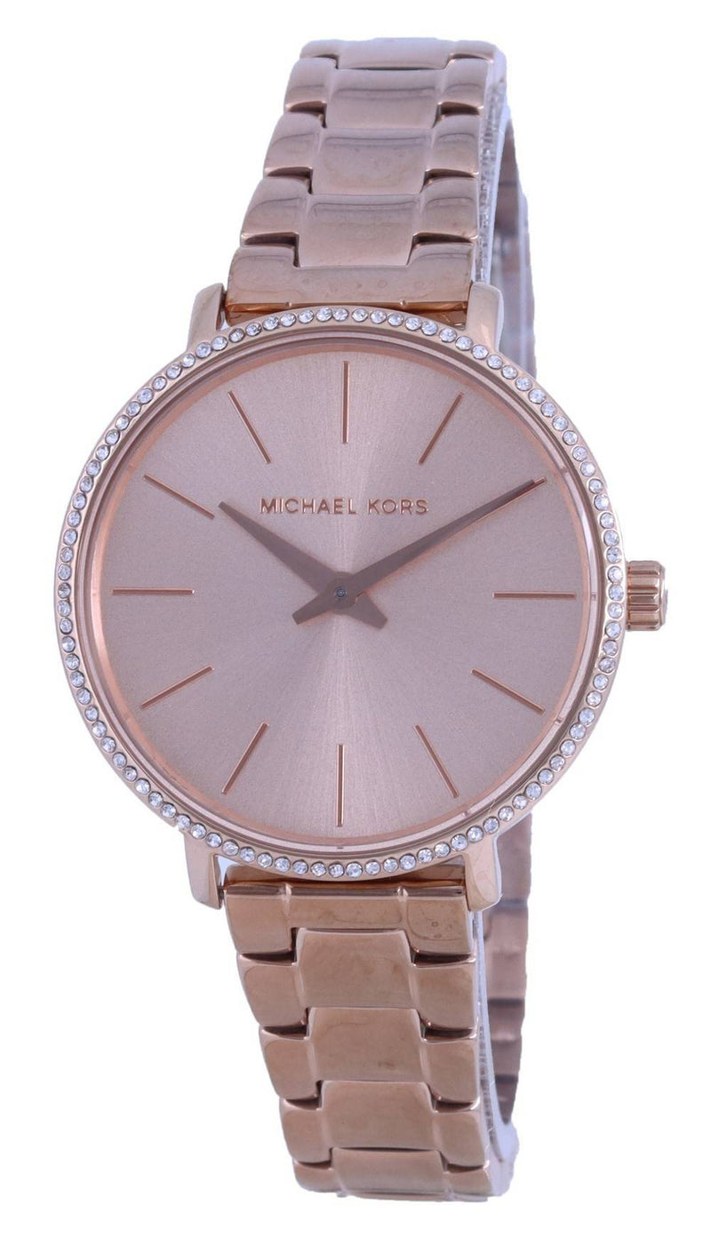 Michael Kors Pyper Rose Gold Tone Dial Quartz MK1040 With Gift Set Women's Watch