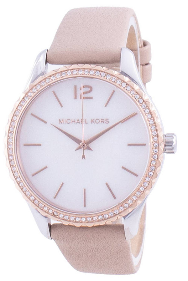 Michael Kors Layton Leather Crystal Quartz MK2910 Women's Watch