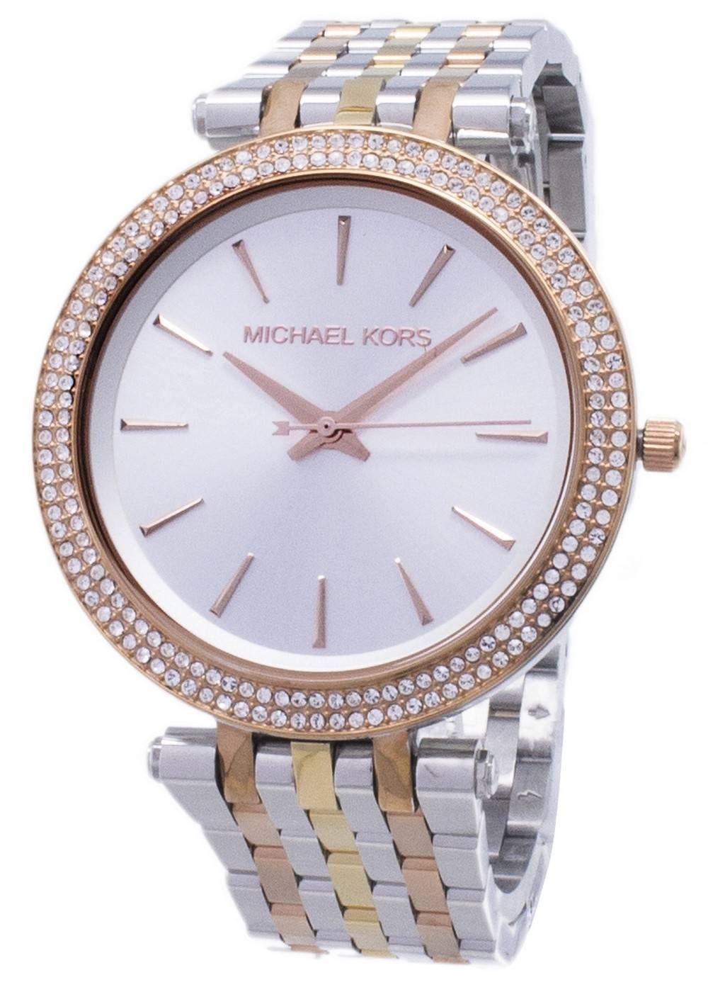 Michael Kors Silver Dial Tri-tone Crystals MK3203 Women's Watch – Nubo ...