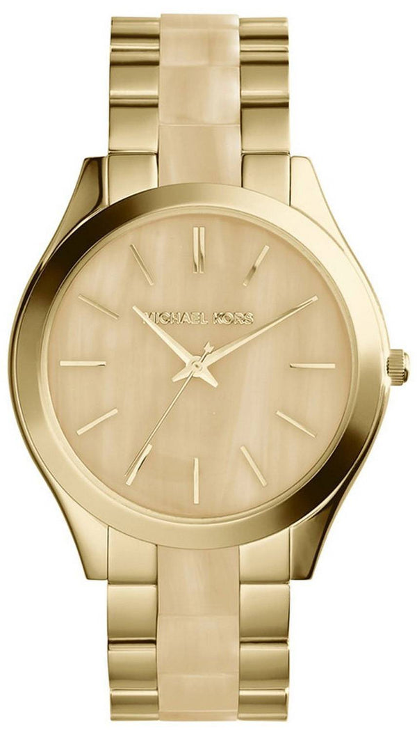 Michael Kors Runway Gold Tone Horn Dial MK4285 Women's Watch