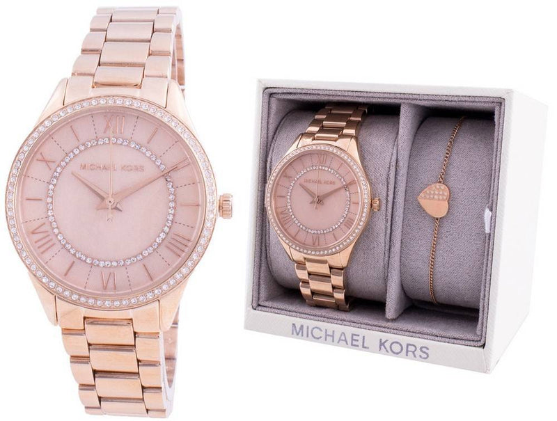 Michael Kors Lauryn MK4491 Quartz Diamond Accents With Gift Set Women's Watch