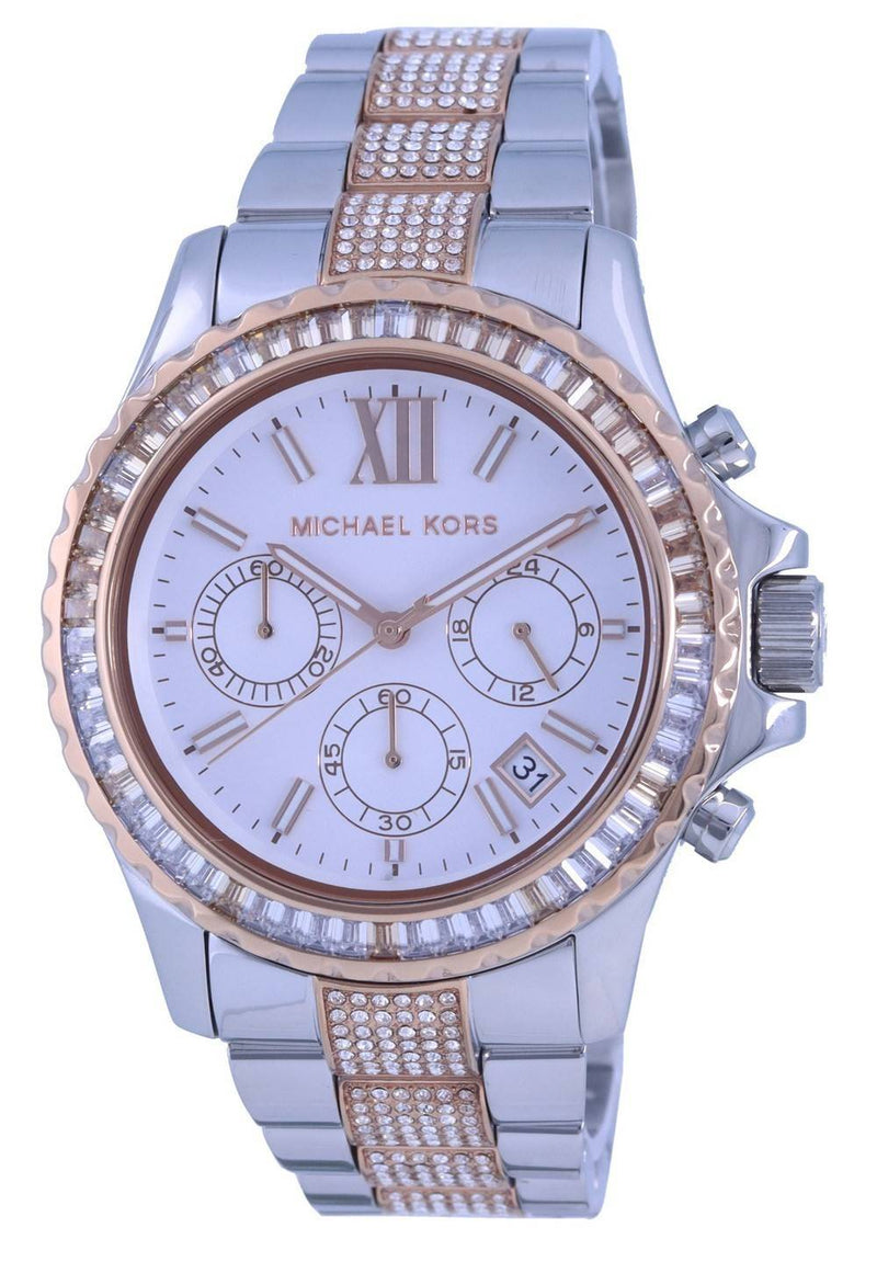 Michael Kors Everest Chronograph Two Tone Stainless Steel Quartz MK6975 100M Women's Watch