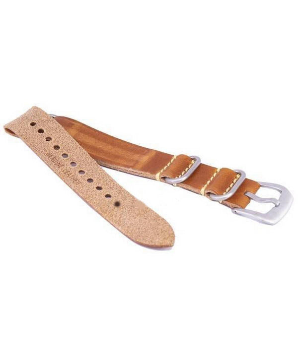 Brown Ratio Brand Leather Watch Strap 20mm