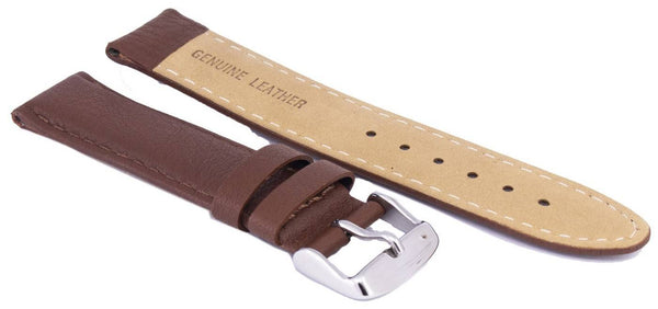 Dark Brown Ratio Brand Leather Watch Strap 20mm