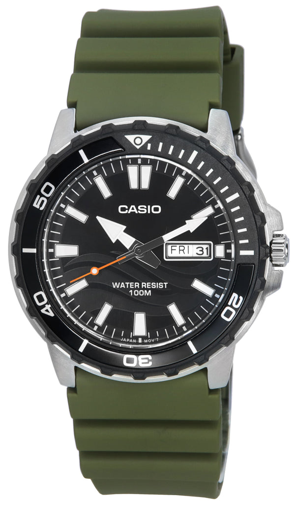 Casio Standard Analog Black Dial Quartz MTD-125-3A MTD125-3 100M Men's Watch