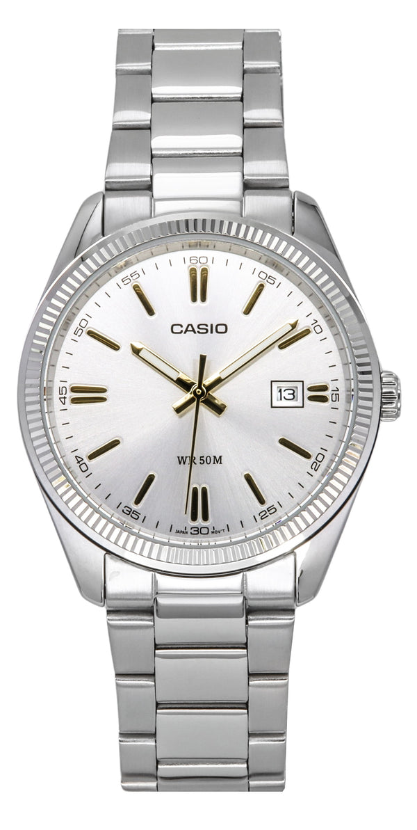 Casio Classic Analog Stainless Steel Silver Dial Quartz MTP-1370D-7A2 Men's Watch