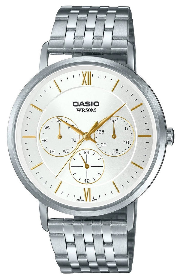 Casio Analog Silver Dial Stainless Steel Quartz MTP-B300D-7A MTPB300D-7 Men's Watch