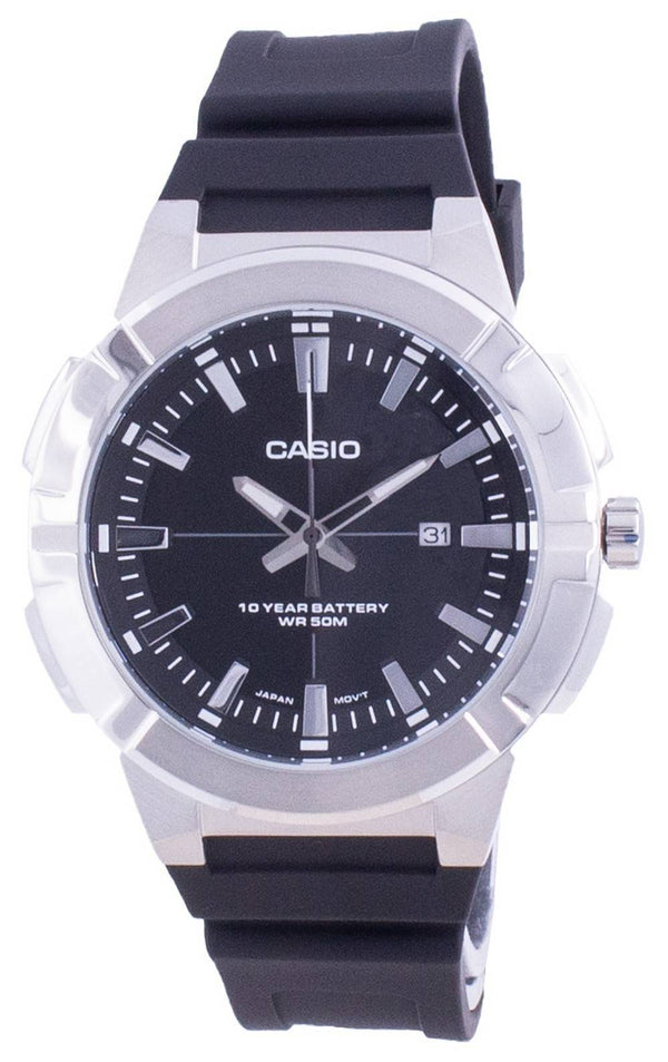 Casio Analog Black Dial Resin Strap MTP-E172-1A MTPE172-1 Men's Watch