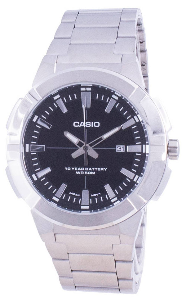 Casio Analog Black Dial Stainless Steel MTP-E172D-1A MTPE172D-1 Men's Watch