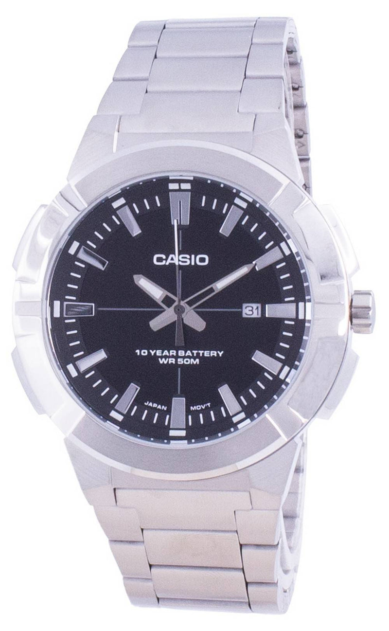 Casio Analog Black Dial Stainless Steel MTP-E172D-1A MTPE172D-1 Men's Watch