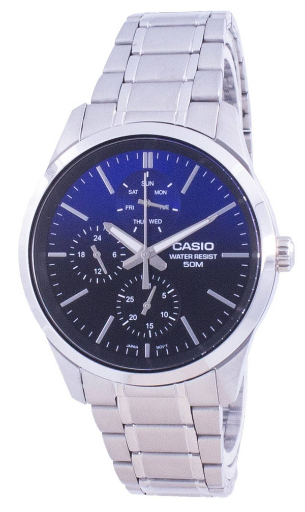 Casio Analog Blue Dial Stainless Steel Quartz MTP-E330D-2A MTPE330D-2 Men's Watch