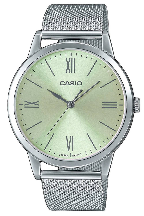 Casio Analog Stainless Steel Mesh Silver Dial Quartz MTP-E600M-9B MTPE600M-9B Men's Watch