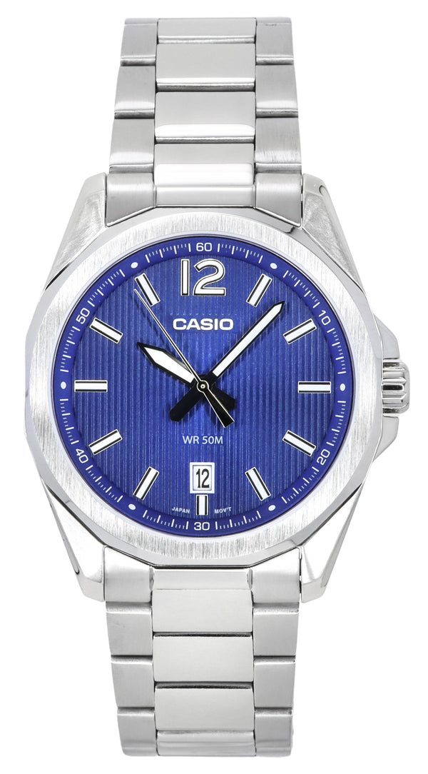 Casio Standard Analog Stainless Steel Blue Dial Quartz MTP-E725D-2A Men's Watch