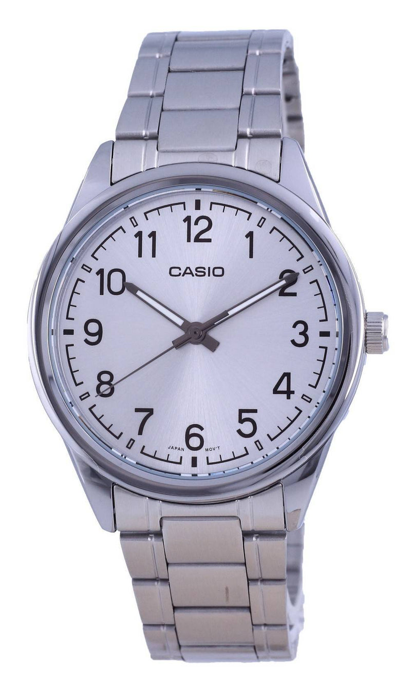 Casio Silver Dial Stainless Steel Analog Quartz MTP-V005D-7B4 MTPV005D-7 Men's Watch