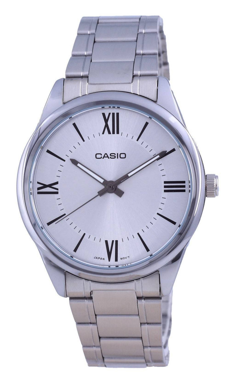 Casio Silver Dial Stainless Steel Analog Quartz MTP-V005D-7B5 MTPV005D-7 Men's Watch