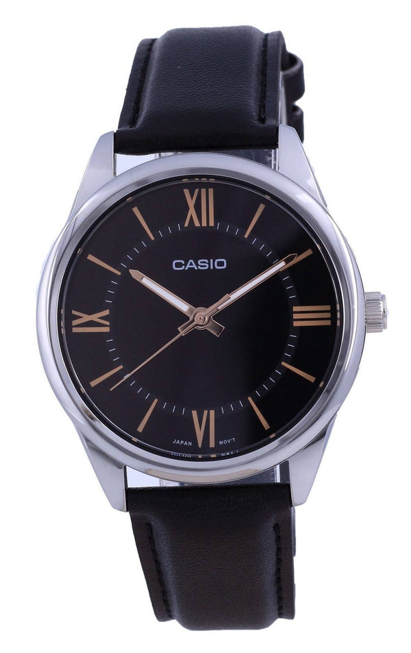 Casio Black Dial Stainless Steel Analog Quartz MTP-V005L-1B5 MTPV005L-1 Men's Watch