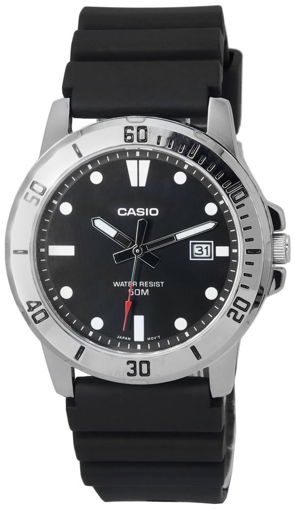 Casio Standard Analog Resin Strap Black Dial Quartz MTP-VD01-1E MTPVD01-1E Men's Watch