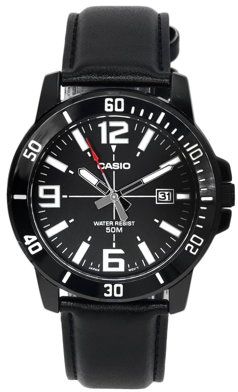 Casio Enticer Analog Black Dial Quartz MTP-VD01BL-1B MTPVD01BL-1B Men's Watch