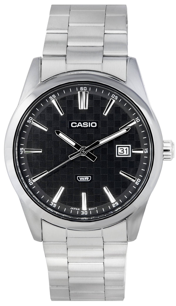 Casio Analog Stainless Steel Black Dial Quartz MTP-VD03D-1A MTPVD03D-1 Men's Watch