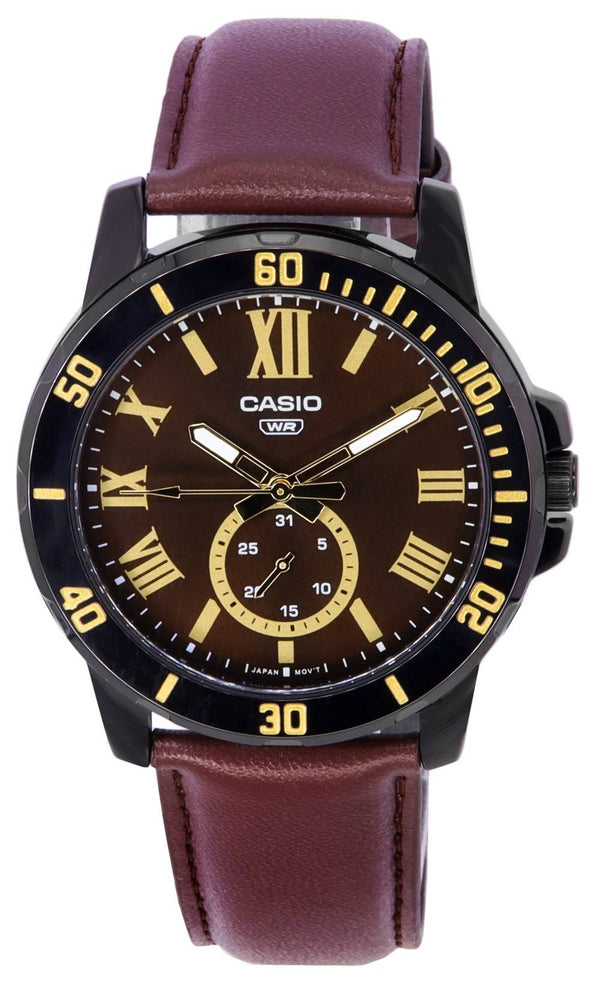 Casio Analog Brown Dial Quartz MTP-VD200BL-5B MTPVD200BL-5B Men's Watch