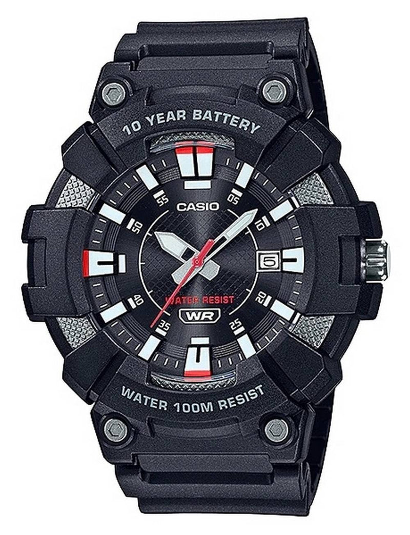 Casio Youth Analog Black Dial MW-610H-1AV MW610H-1 Men's 100M Watch