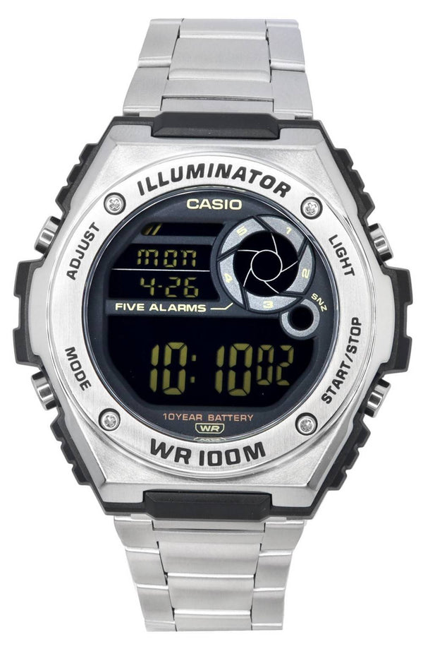 Casio Digital Black Dial Quartz MWD-100HD-1B MWD100HD-1B 100M Men's Watch