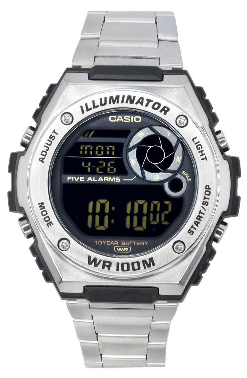Casio Digital Black Dial Quartz MWD-100HD-1B MWD100HD-1B 100M Men's Watch