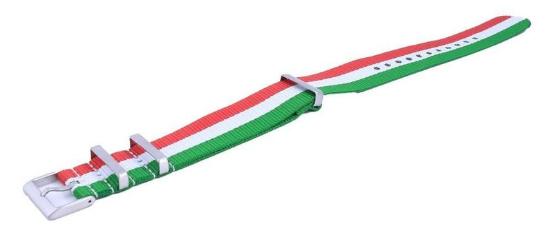 Ratio NATO23 Italy National Flag Pattern Polyester 22mm Watch Strap
