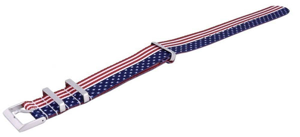 Ratio NATO27 USA National Flag Pattern Polyester 22mm Watch Strap