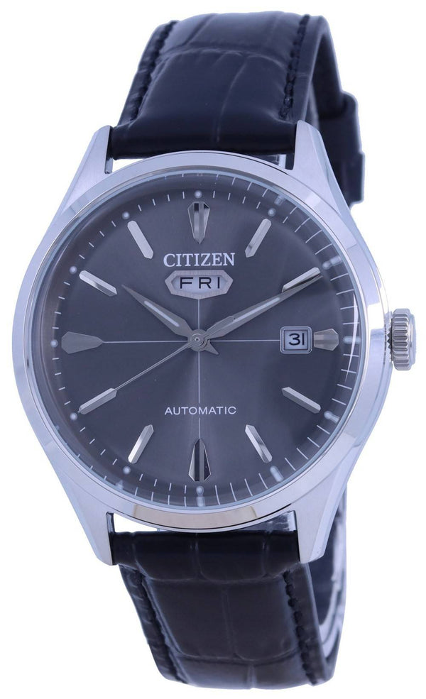 Citizen C7 Black Dial Leather Strap Automatic NH8390-20H Men's Watch