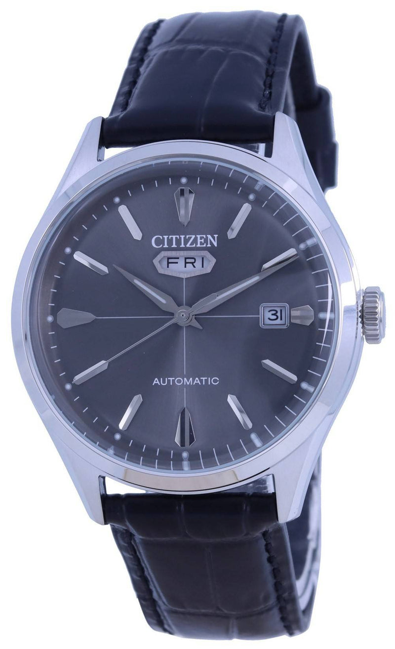 Citizen C7 Black Dial Leather Strap Automatic NH8390-20H Men's Watch