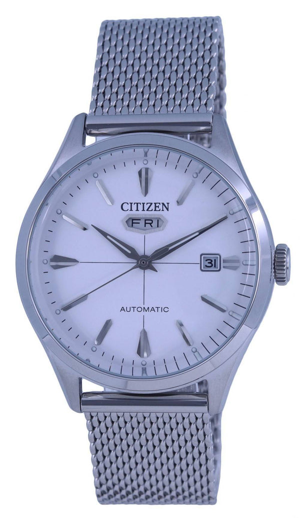 Citizen C7 Series Stainless Steel Mesh White Dial Automatic NH8390-89A Men's Watch