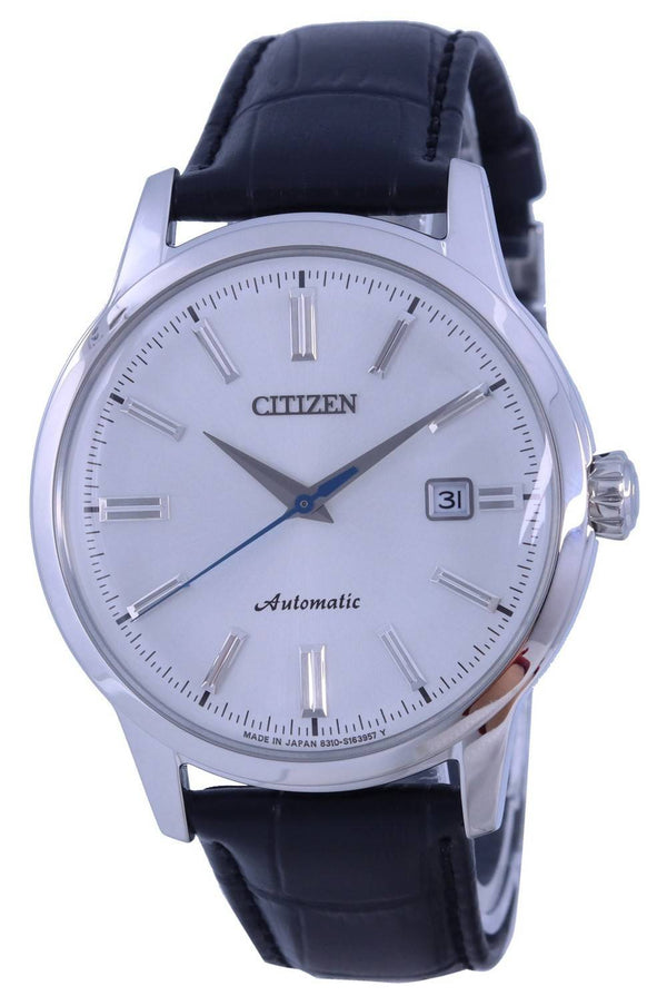 Citizen Classic Silver/White Dial Leather Strap Automatic NK0000-10A Men's Watch