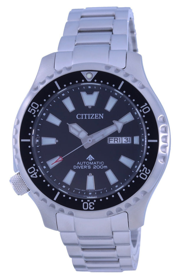 Citizen Black Dial Stainless Steel Automatic Diver's NY0130-83E 200M Men's Watch