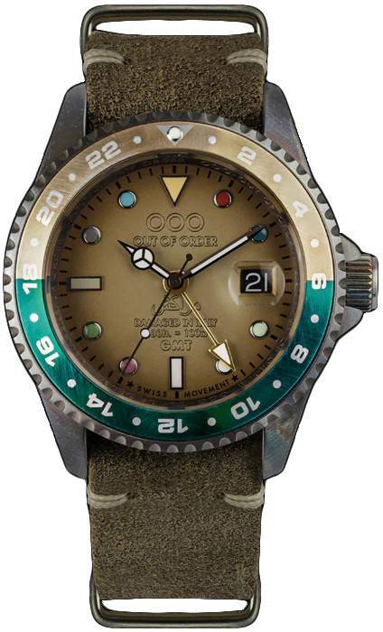 Out Of Order GMT Marrakesh Sunburnt Light Brown Dial Quartz OOO.001-19.MA 100M Men's Watch