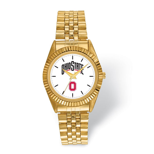 LogoArt Ohio State University Pro Gold-tone Gents Watch