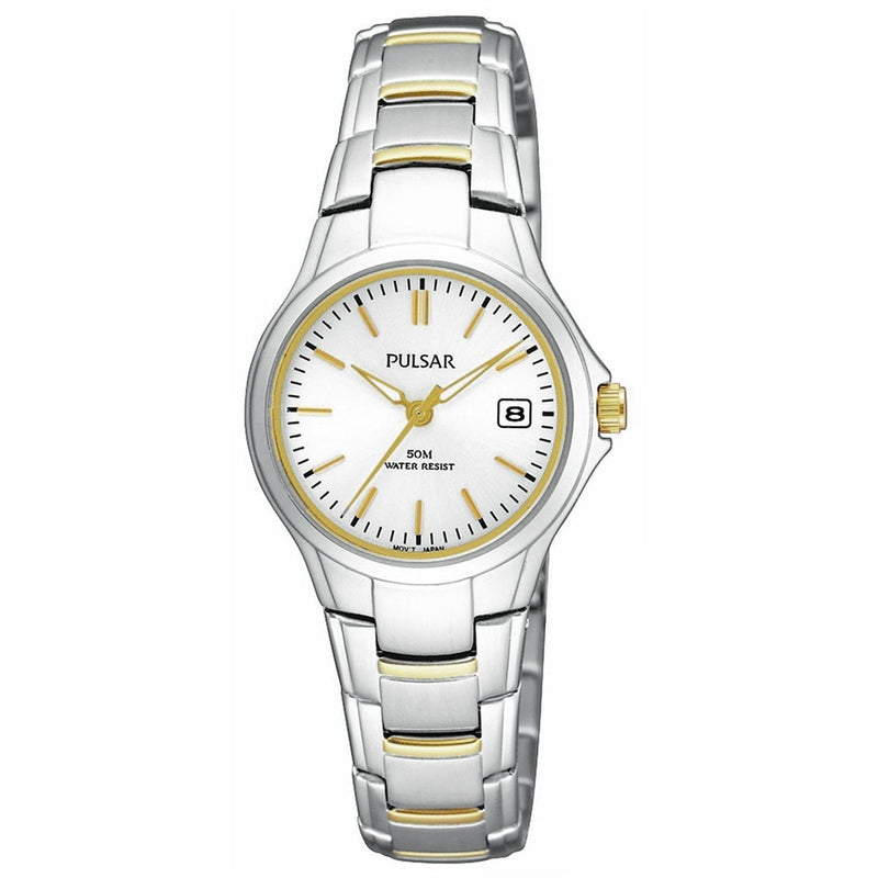 Pulsar PXT905 Women's Two Tone Silver Stainless Steel Sport Dress Watch