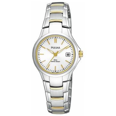 Pulsar PXT905 Women's Two Tone Silver Stainless Steel Sport Dress Watch