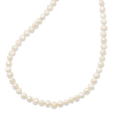 9-10mm White Baroque Freshwater Cultured Pearl Slip-on Endless 64 inch Necklace