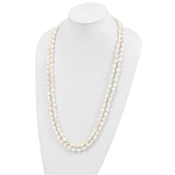 9-10mm White Baroque Freshwater Cultured Pearl Slip-on Endless 64 inch Necklace