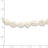 9-10mm White Baroque Freshwater Cultured Pearl Slip-on Endless 64 inch Necklace