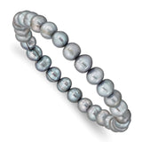 6-7mm Grey Freshwater Cultured Pearl Stretch Bracelet