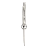 Sterling Silver Rhodium-plated Heart Key Ring