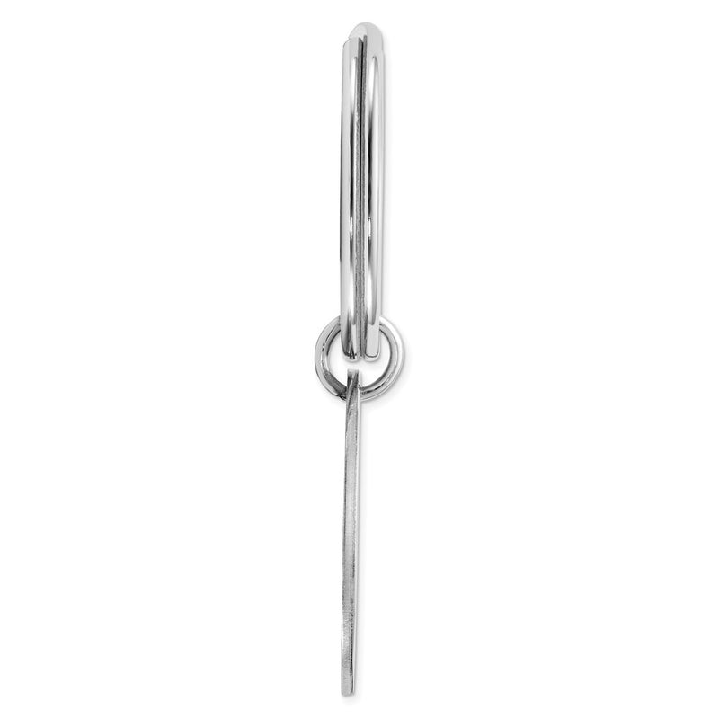 Sterling Silver Rhodium-plated Key Ring