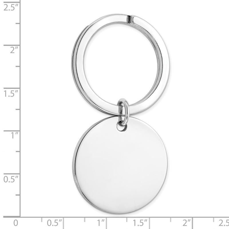 Sterling Silver Rhodium-plated Key Ring