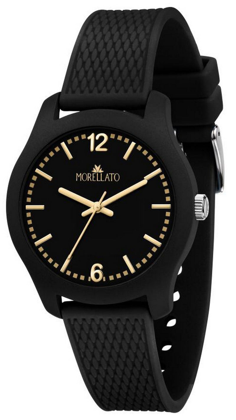 Morellato Soft Black Dial Plastic Strap Quartz R0151163006 Men's Watch
